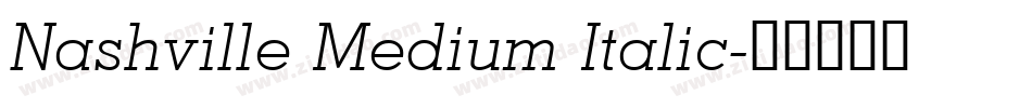 Nashville Medium Italic字体转换